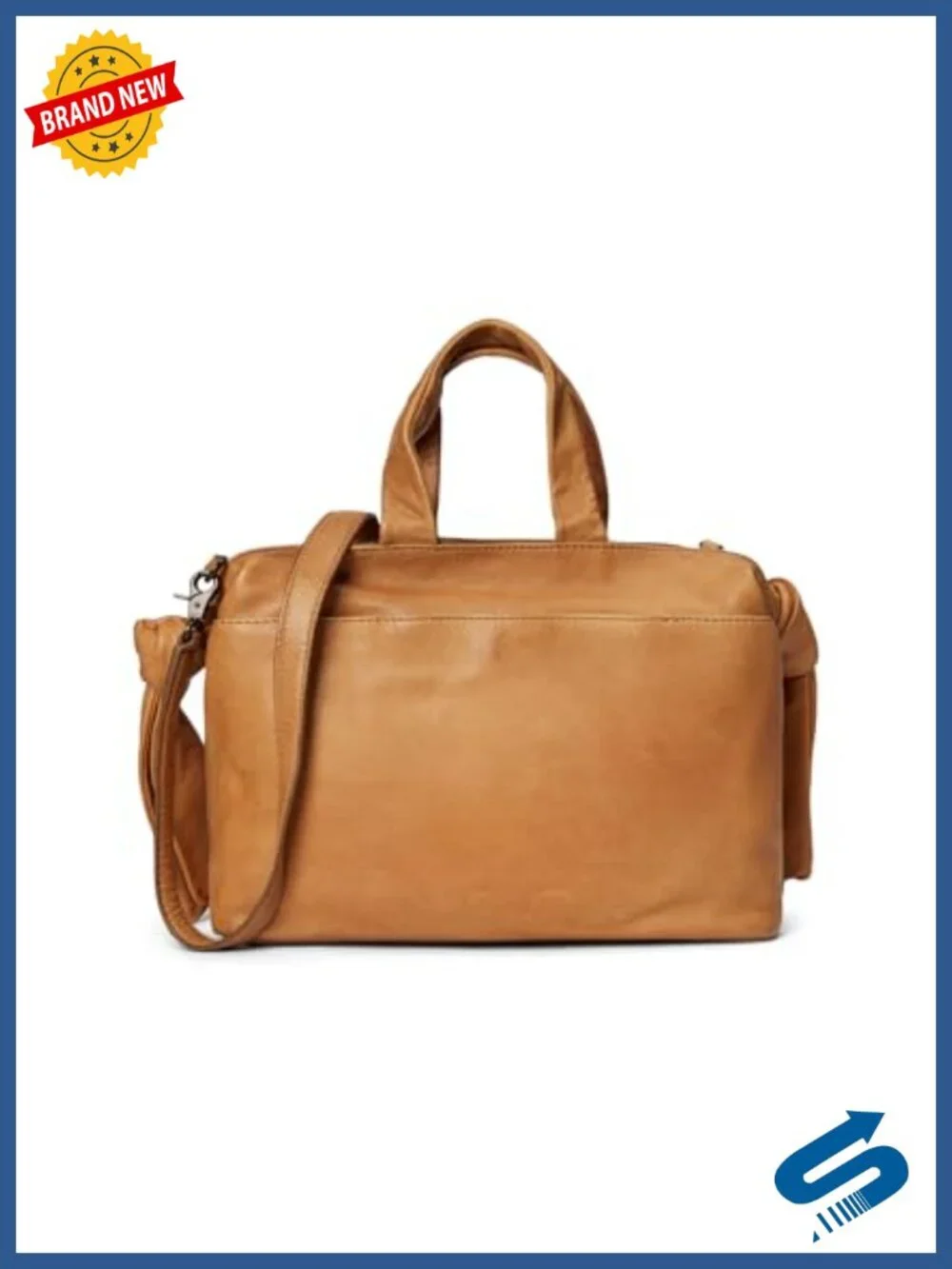 Genuine Leather Satchel Crossbody Bag Magnetic Closure